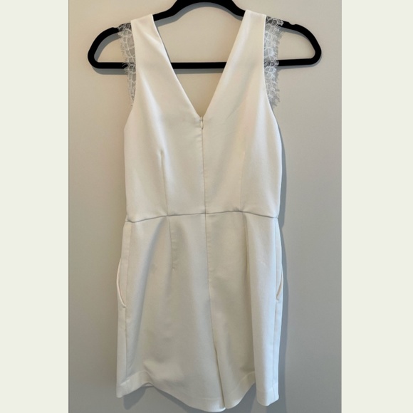 Dynamite White Lace Detail Romper - Picture 2 of 2